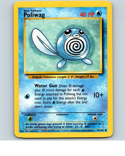Poliwag 102 common base set - poliwag, 59/102
