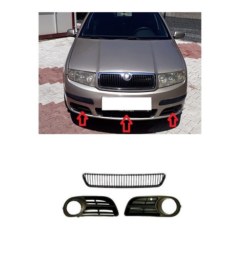 New front bumper - front, grill