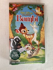 Walt Disney Classics Bambi Animated Classic VHS Tape Cassette