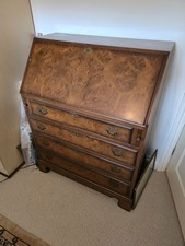 Antique burr walnut writing