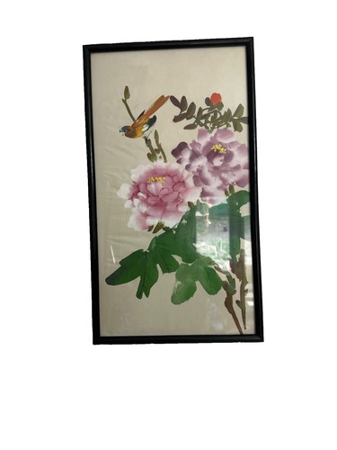 Vintage chinese silk painting - chinese,