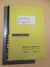 Bomford Sapper Turbotiller Six Assembly Operating Instructions With Parts List