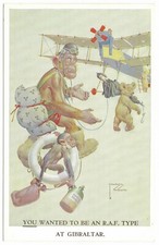 You wanted to be an RAF Type at Gibraltar by Lawson Wood Gran'pop biplane