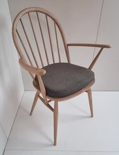 Ercol Windsor Upholstered Dining Chair With Arms│Oak On Ash│Choice On Colours