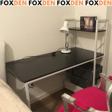 White Computer Desk with Side