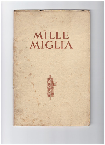 Mille miglia booklet 1933 - mille,