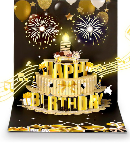 Pop musical birthday - pop, up