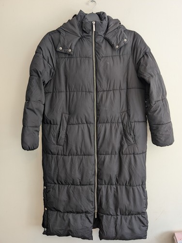 Lipsy women black long puffer - black,