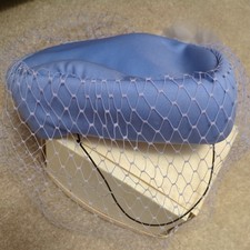 Vintage Pale Blue Pillbox Hat