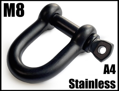 Matte black shackle dee - m8,