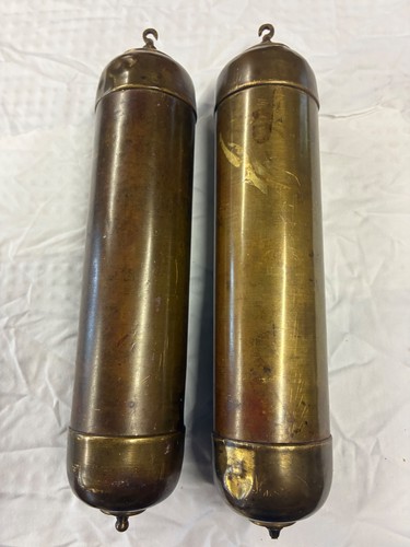 Brass cased grandfather clock - brass,