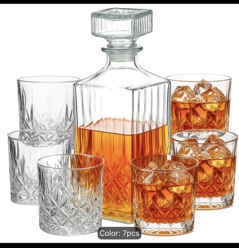 Piece whiskey decanter set - 7,