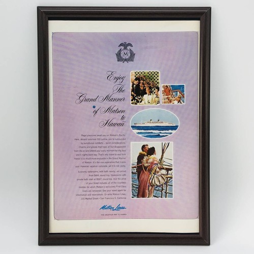 Advertisement 60s framed - advertisement,