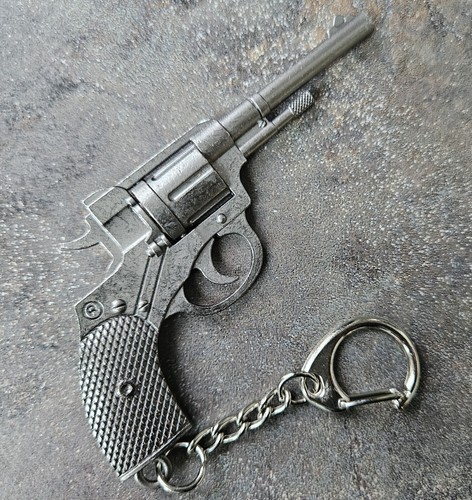 Grey metal model revolver - model,