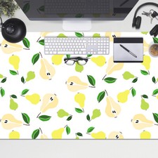 Computer Desk Top Mat Pad Protector for Laptop Keyboard 100x50 Yellow pears