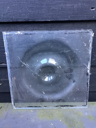 Bullseye glass panel.