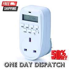 Timer Switch | 7 Day Digital Timer Light Switch | White UK Plug | ION7DDT10