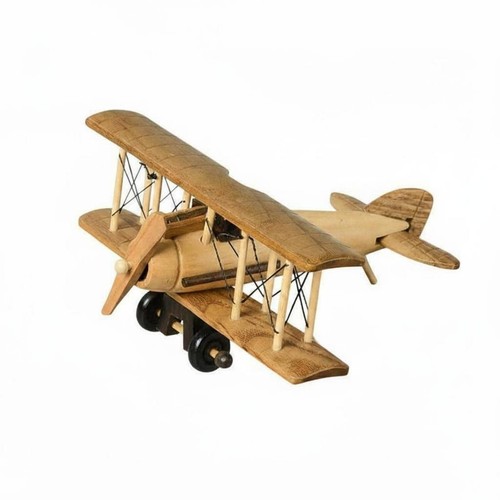 Wooden biplane model rustic - biplane,