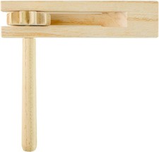 A-Star Handheld Wooden Football Ratchet Spinning Rattle 