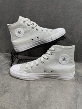 Converse Chuck Taylor All Star Trainers “Prism Glitter” Silver A04712C Size 5