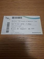 Madness Ticket Stub Birminghsm