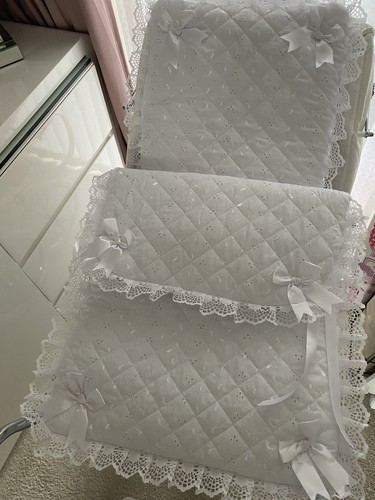 Dolls white broderie quilted - dolls,