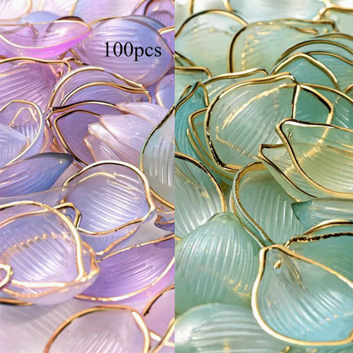 100 flower beads - 100,