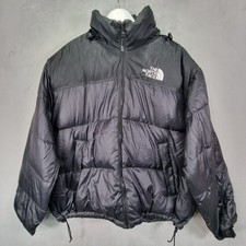 The North Face Jacket 700 Nuptse Mens Medium Black Hooded Down Filled