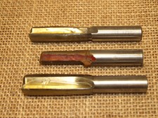 3 x Clico 1/2" shank Router Cutters, 2 x HSS ( 1/2" & 5/8" ) & 1 x TCT ( 10mm )