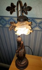 Vintage Bronze Lady Table Lamp