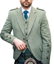 Lovat Green Argyle Kilt Jacket & Waistcoat – Scottish Highland Wedding Wear