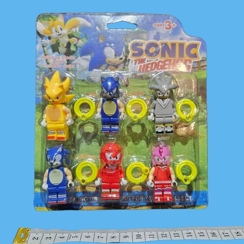 Sonic the hedgehog 6pc lego - sonic,