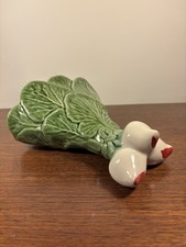 Portuguese Majolica Caldas Bordallo Pinheiro Turnip Radish Wall Pocket Vase