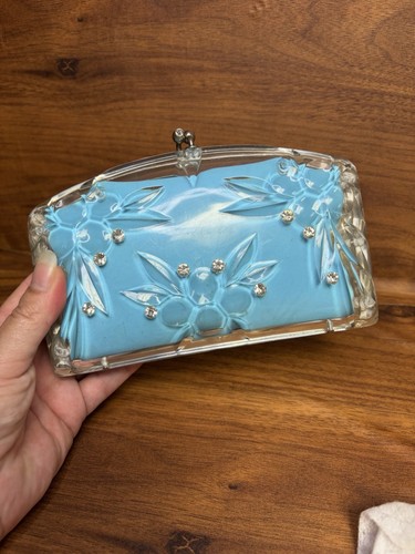 Vintage 1950s clear - clear, plastic