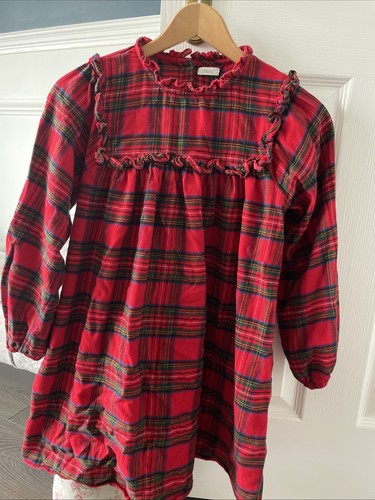 Next girls red tartan dress - next,