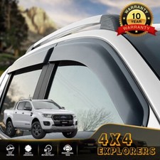 Smoke Tinted Wind Deflectors Window Sun Visor for Ford Ranger 2012-2023 T6 T7 T8