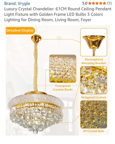 Luxury crystal chandelier - k9,