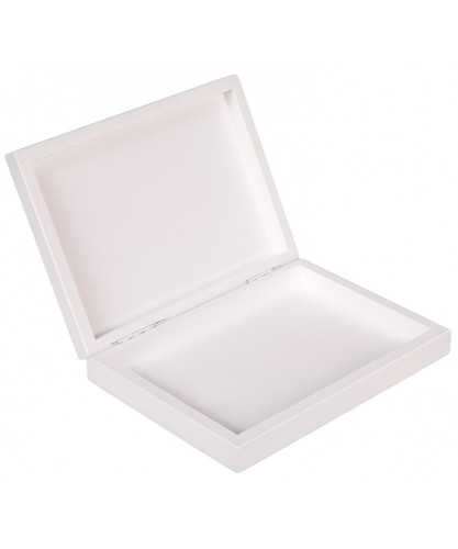 White wooden gift box for - white,