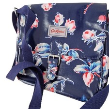 Cath Kidston Messenger Cross Body Bag Floral Navy Blue Satchel UNWORN NWOT