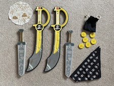 Pirate Dress Up 2 X Lego Foam Swords 2 X Foam Daggers Coins Map Headscarf