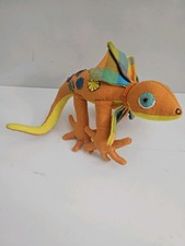 Barbara Sansoni Original Handmade Dragon Lizard orange Soft Plush Toy 12"