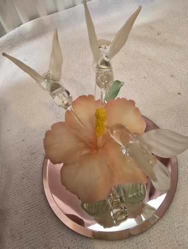 Hummingbird glass decrotive - hummingbird,