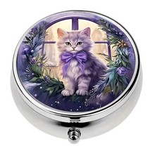 Cat pill box medicine Trinket