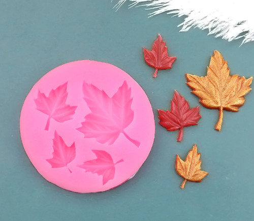 Silicone maple leaf fondant - leaf,