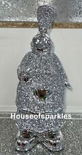 CRUSHED DIAMOND STUNNING SILVER CRYSTAL LADY CHEF, SPARKLY KITCHEN ORNAMENT ✨