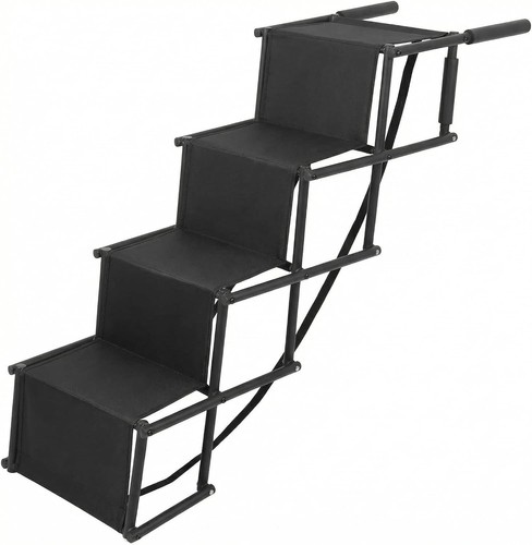 Foldable black dog ramp - foldable,