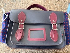 Yoshi Leather Satchel Navy