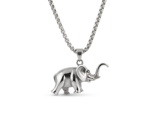 Men elephant necklace 3d - elephant,
