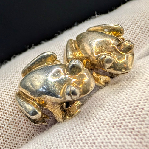 Vintage sterling silver frog - sterling,