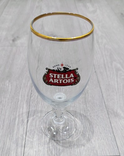 Stella artois gold rimmed - rimmed, one